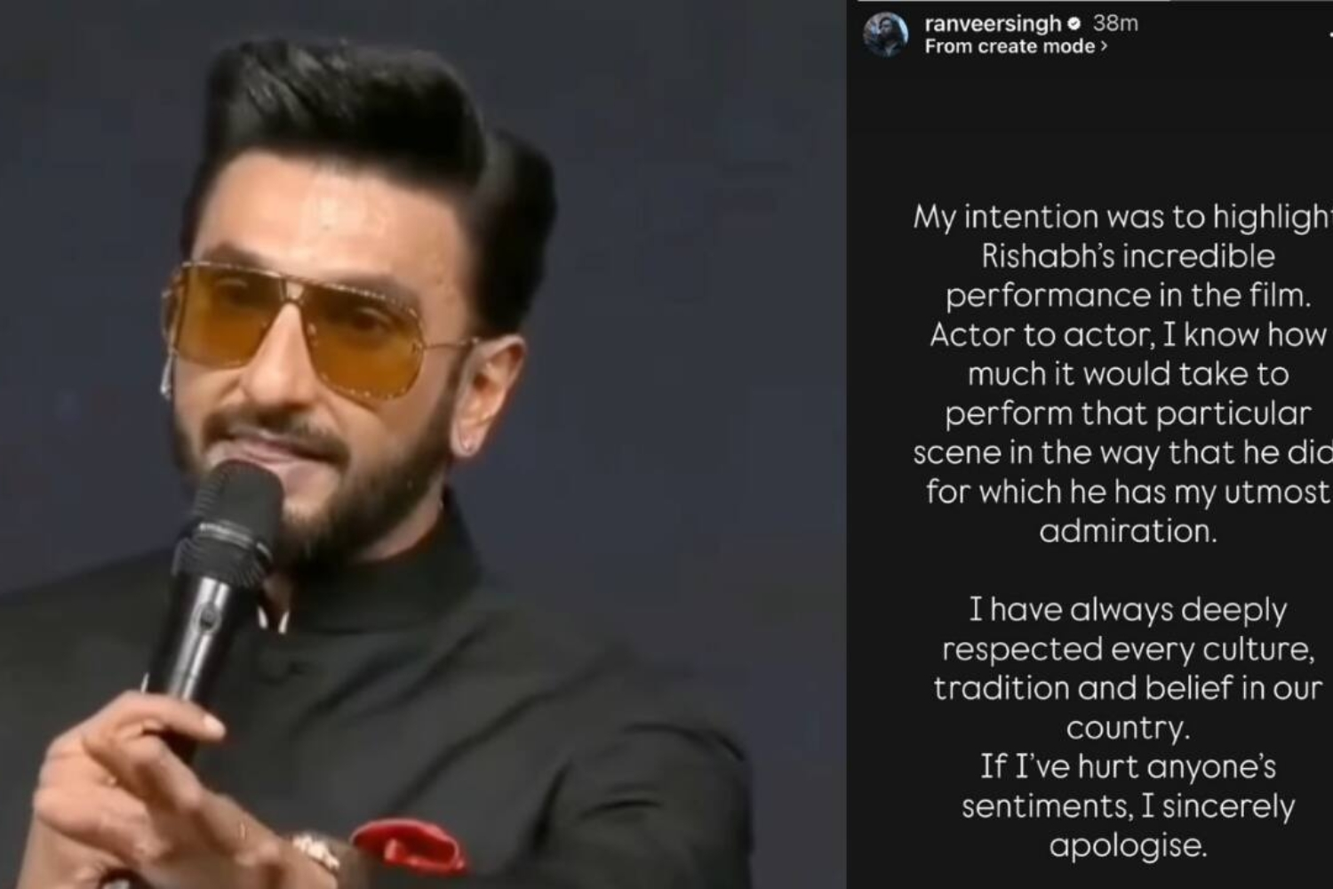 Ranveer Singh Apologises After Claims He Insulted Goddess Chamundadevi in ‘Kantara Chapter 1’