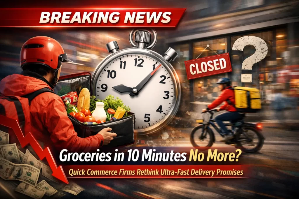 Groceries in 10 Minutes No More? Quick Commerce Firms Rethink Ultra-Fast Delivery Promises