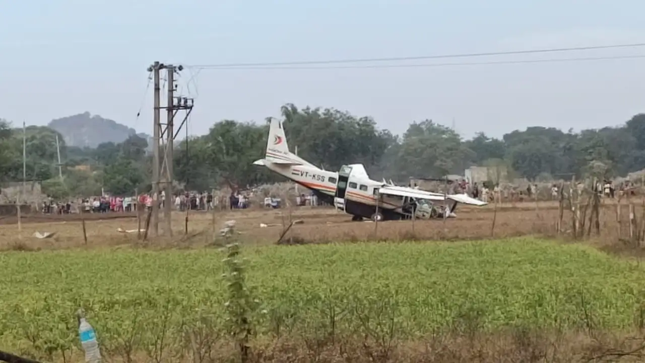 9-Seater Aircraft Crash-Lands Near Rourkela, All Onboard Safe Rourkela, Odisha