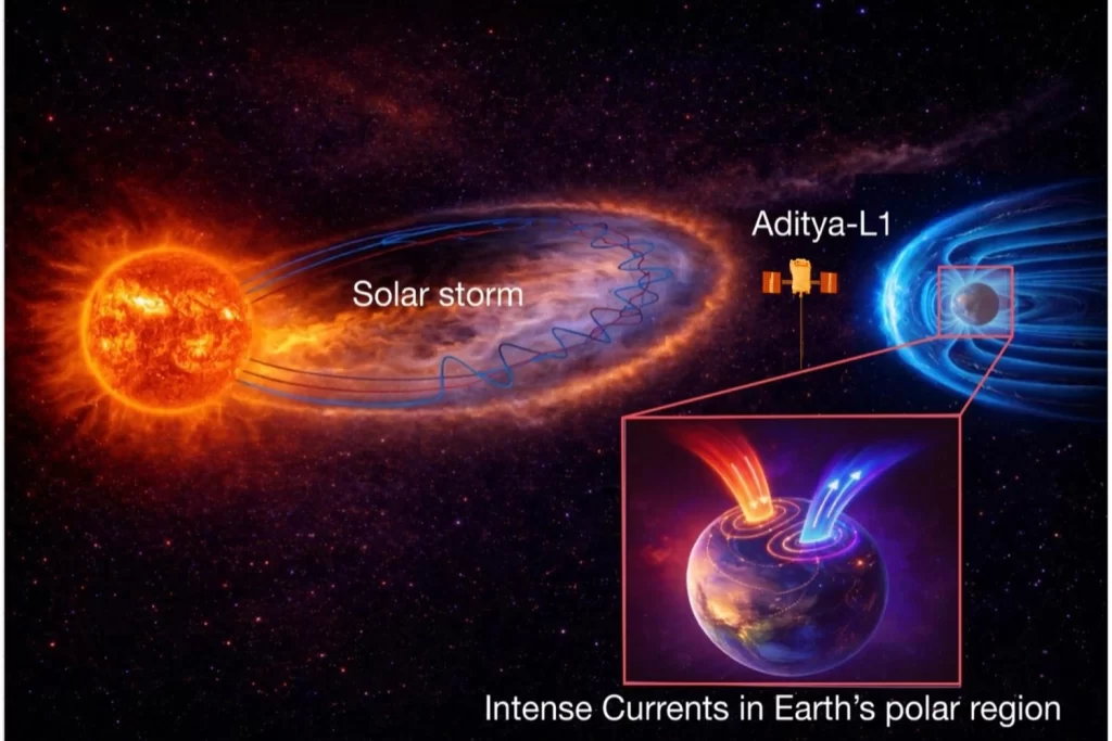 ISRO’s Aditya-L1 Mission Unravels Impact of Historic Solar Storm on Earth’s Magnetic Shield