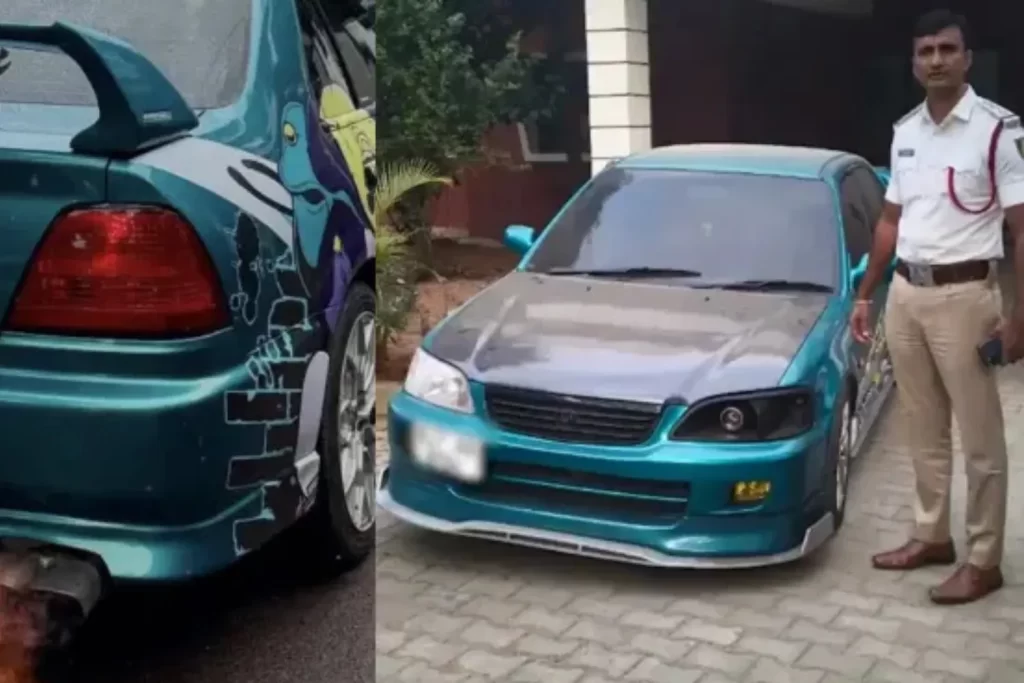 Kerala Student Modifies Honda City to Shoot Flames, Fined Rs 1.11 Lakh in Bengaluru