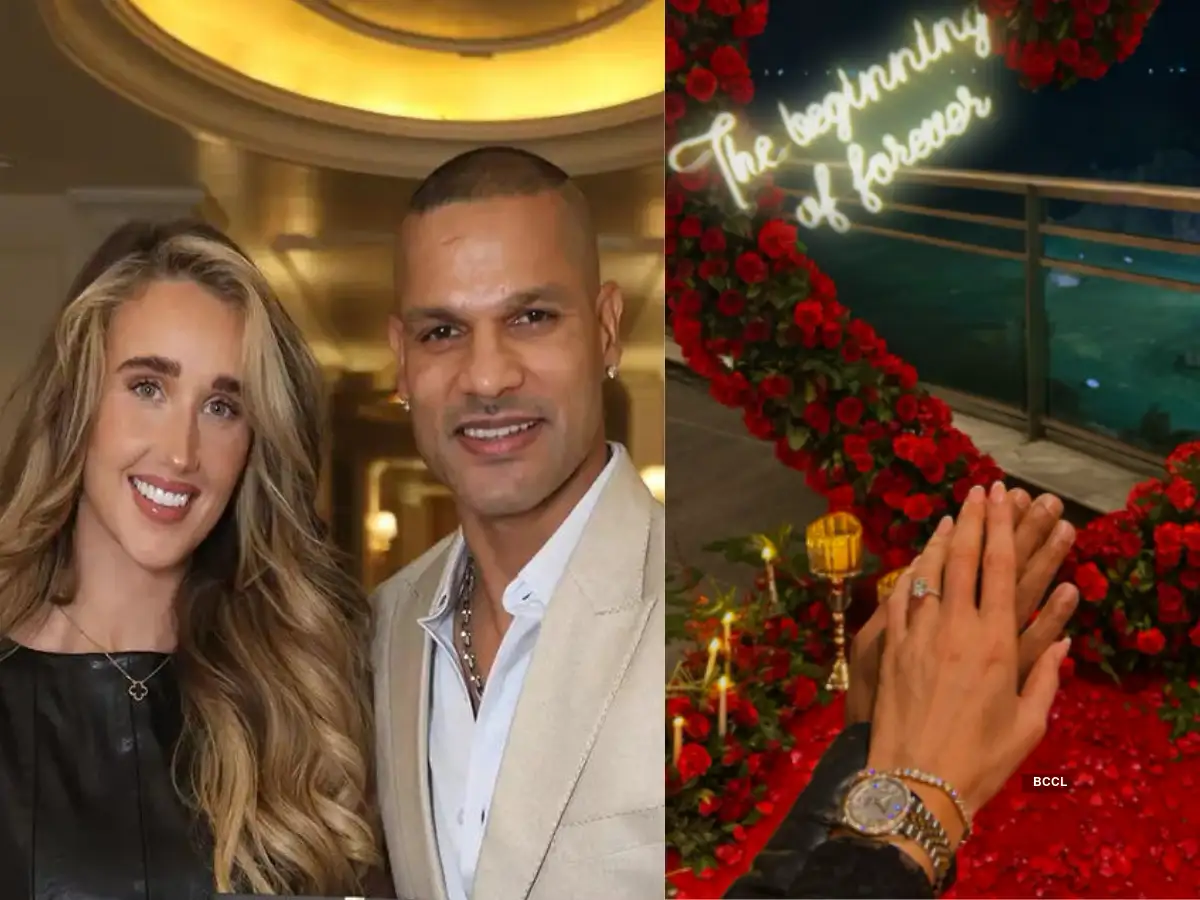 Shikhar Dhawan Announces Engagement to Girlfriend Sophie Shine in Heartfelt Instagram Post