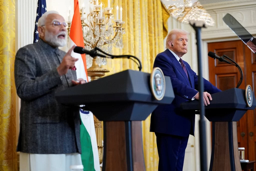 Trump Aboard Air Force One Issues Mixed Signals on India Policy Praises PM Modi While Warning of Higher Tariffs Over Russian Oil Imports