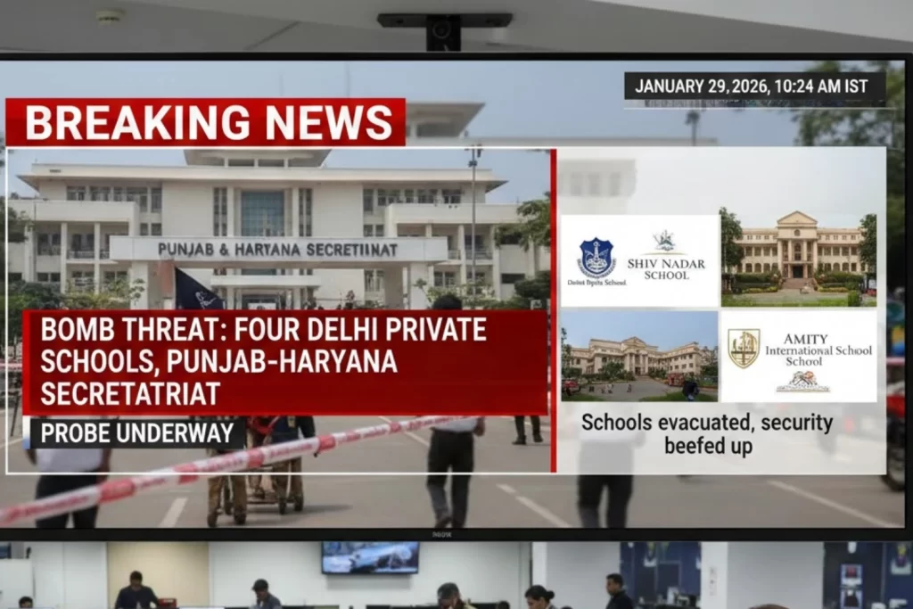Four Private Schools in Delhi, Punjab-Haryana Secretariat Receive Bomb Threats; Probe Underway