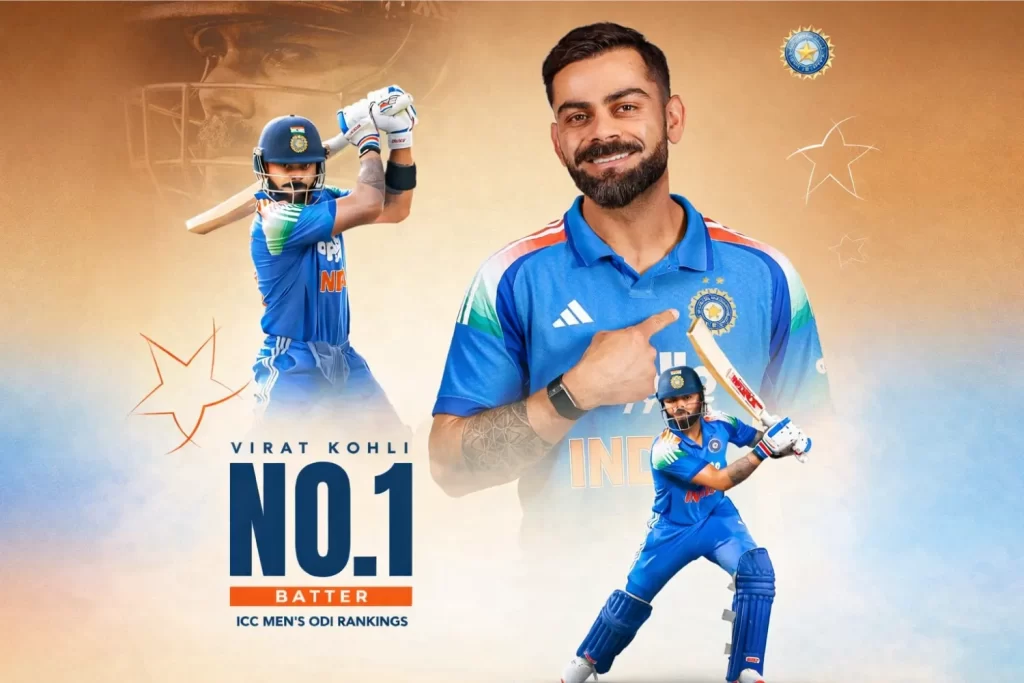 Virat Kohli Reclaims No. 1 Spot in Men’s ODI Batting Rankings, Displacing Rohit Sharma 