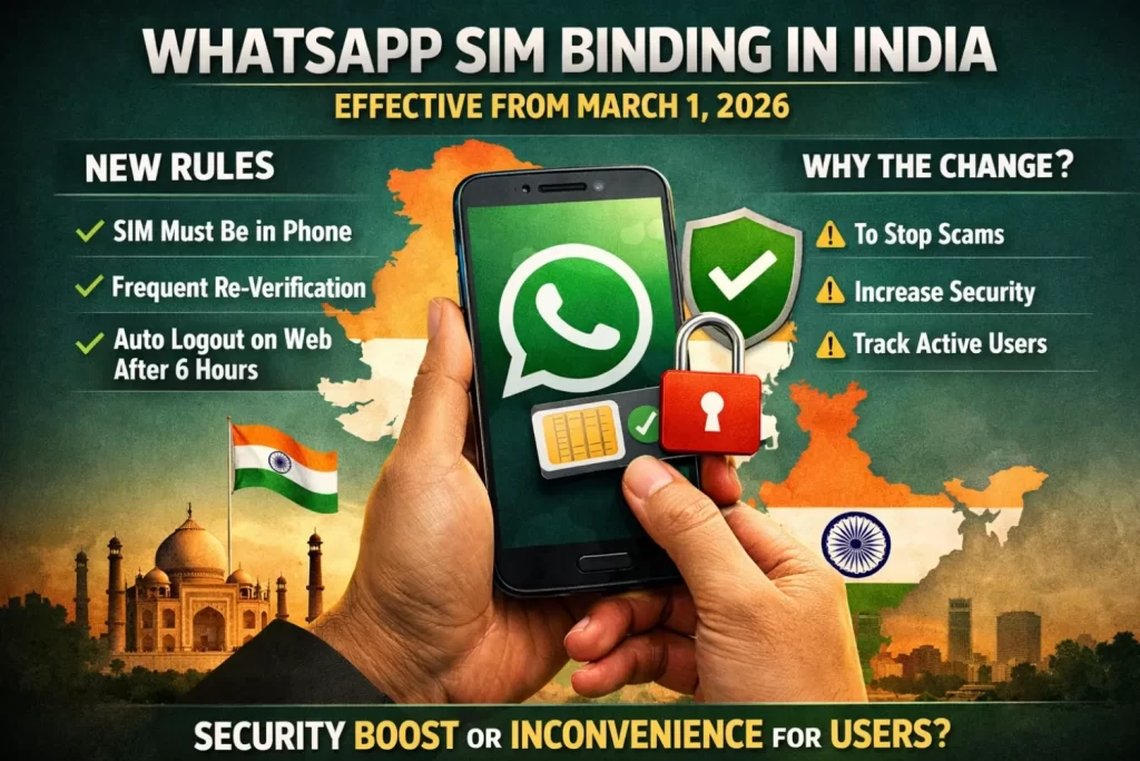 WhatsApp SIM Binding Rule India requiring active SIM card inside phone from March 1, 2026